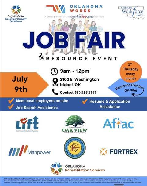 Job Fair & Resource Event flyer