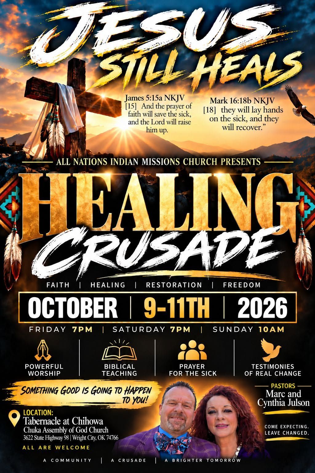 Healing Crusade at the Tabernacle at Chihowa flyer