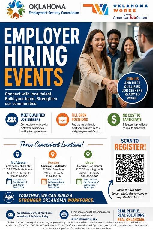 Oklahoma Works Hiring Event & Job Fair flyer