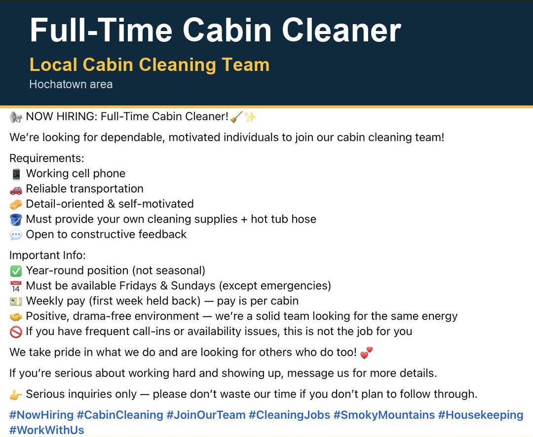 Full-Time Cabin Cleaner image