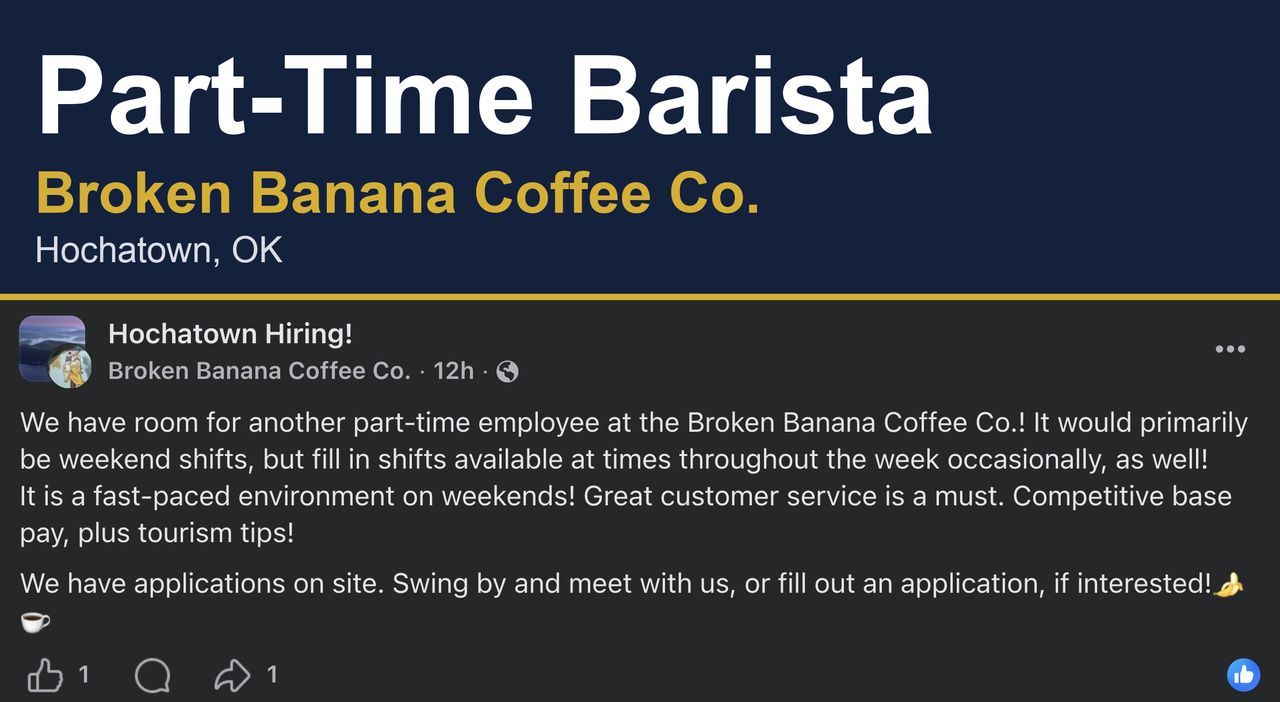 Part-Time Barista image