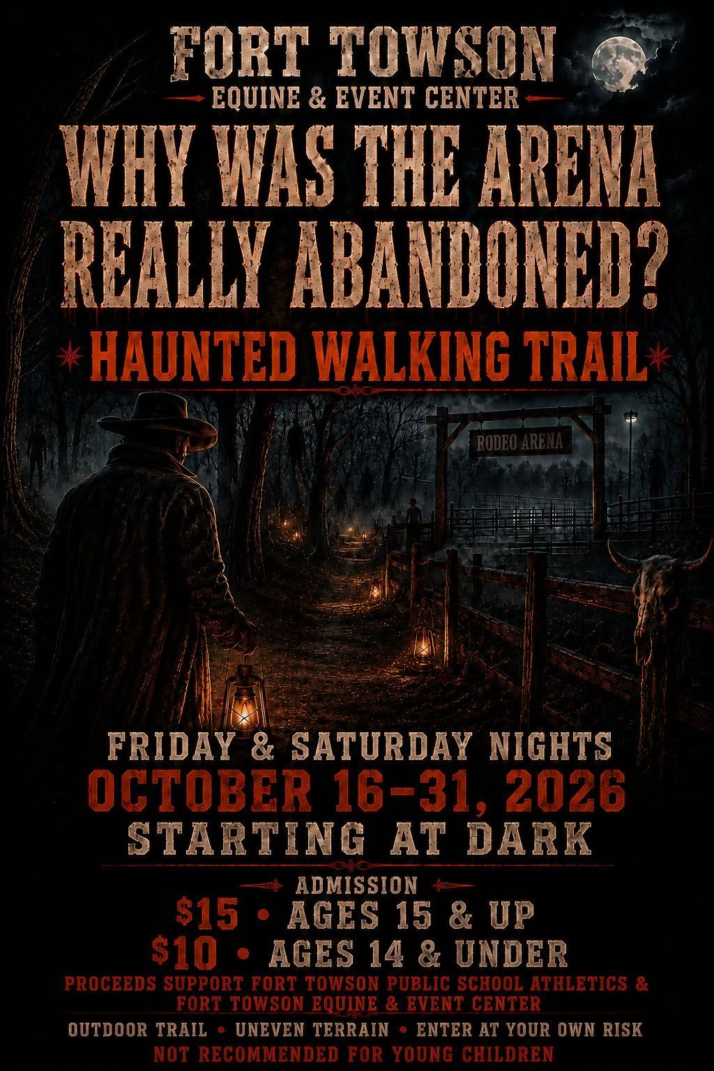 Haunted Walking Trail at Fort Towson Equine & Event Center flyer