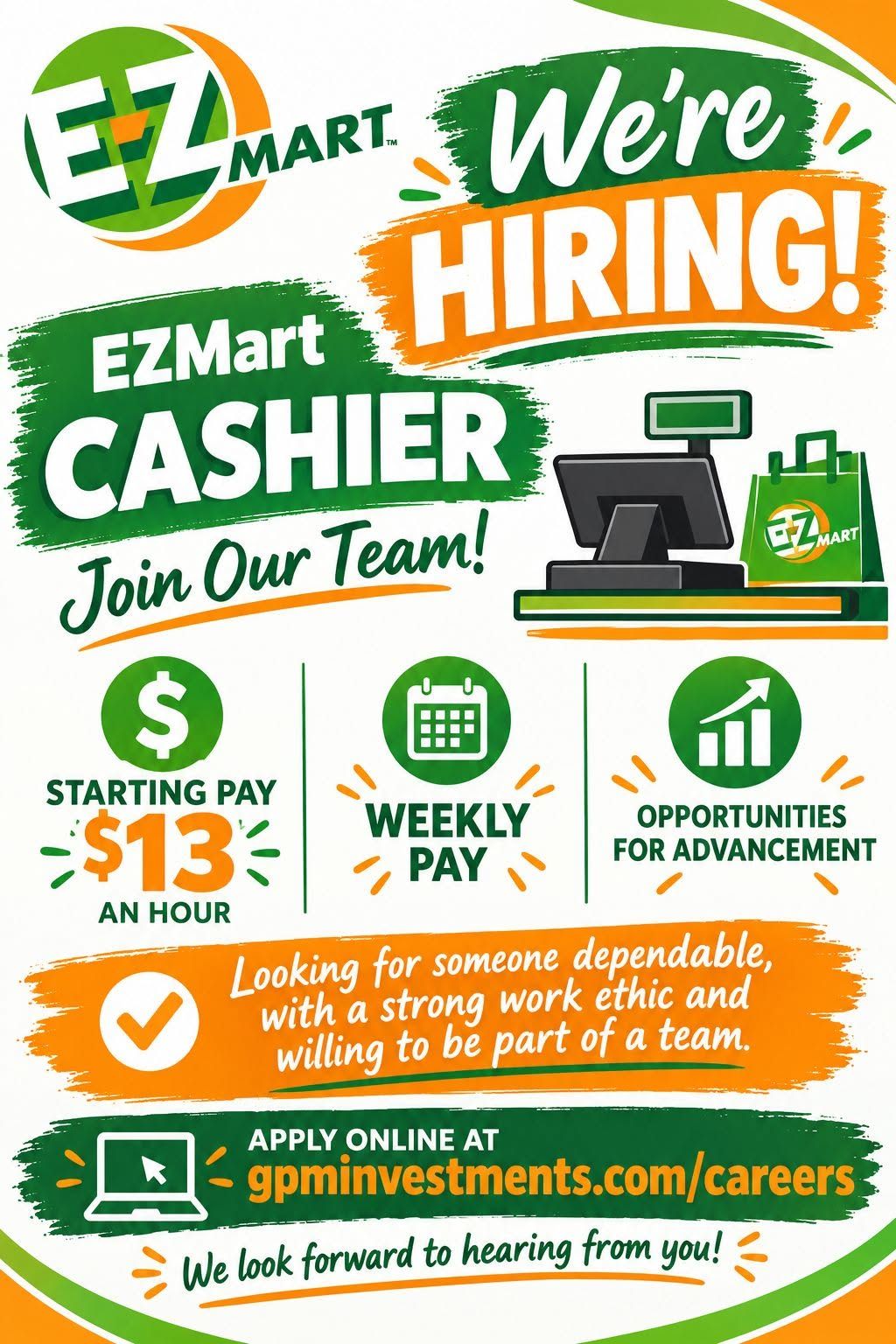 Cashiers (Full-Time and Part-Time) image