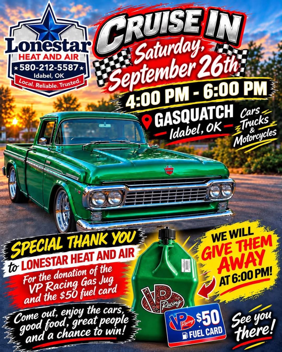 Lonestar Cruise-In at Gasquatch flyer