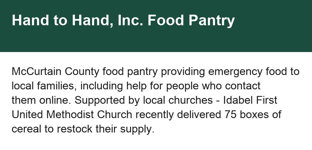 Hand to Hand, Inc. Food Pantry photo 1