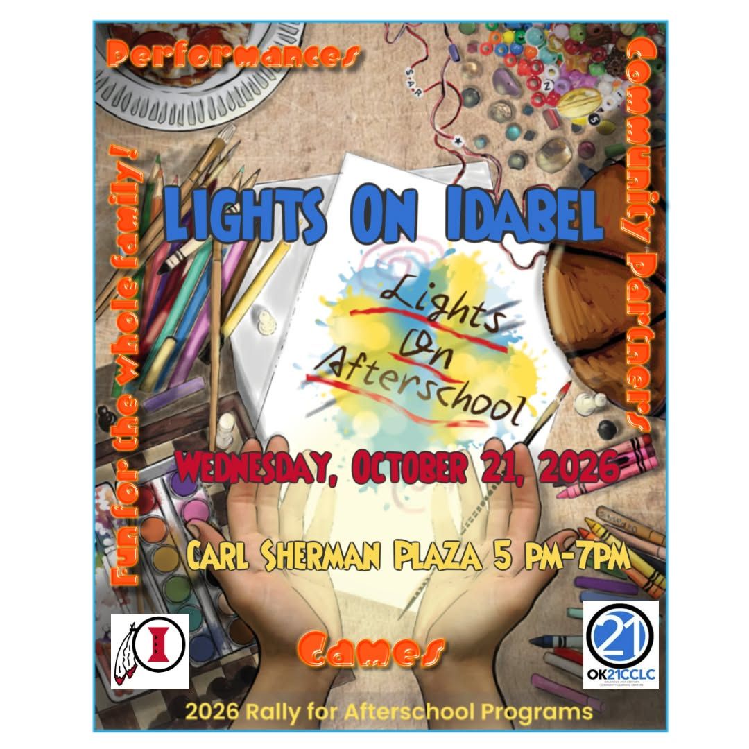 Lights On Idabel - Rally for Afterschool Programs flyer