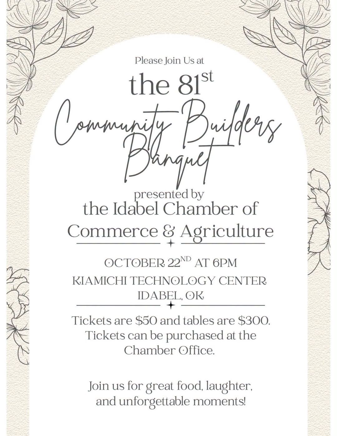 81st Community Builders Banquet flyer