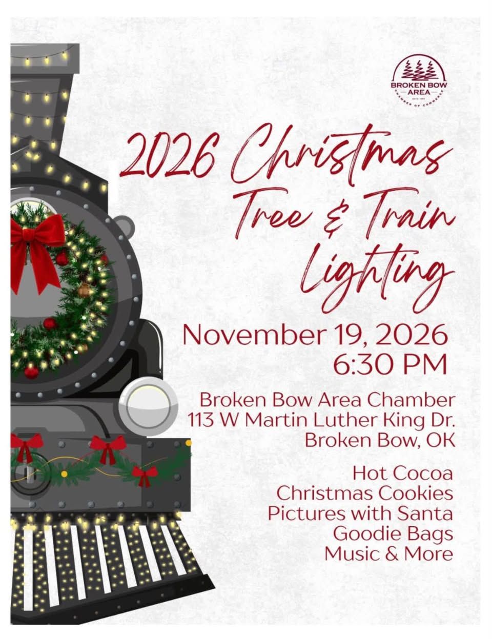 Christmas Tree & Train Lighting flyer