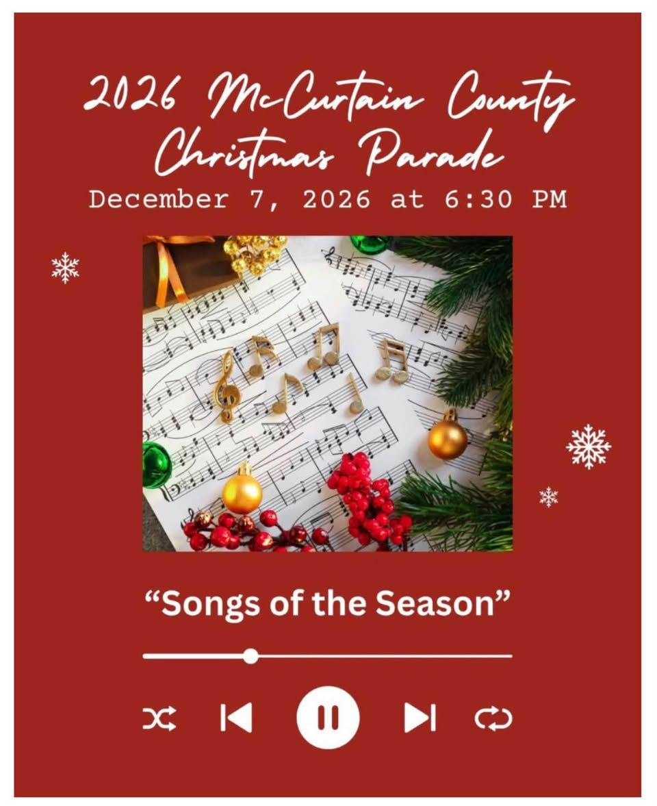 2026 McCurtain County Christmas Parade flyer