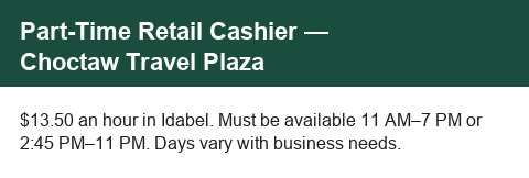 Part-Time Retail Cashier image