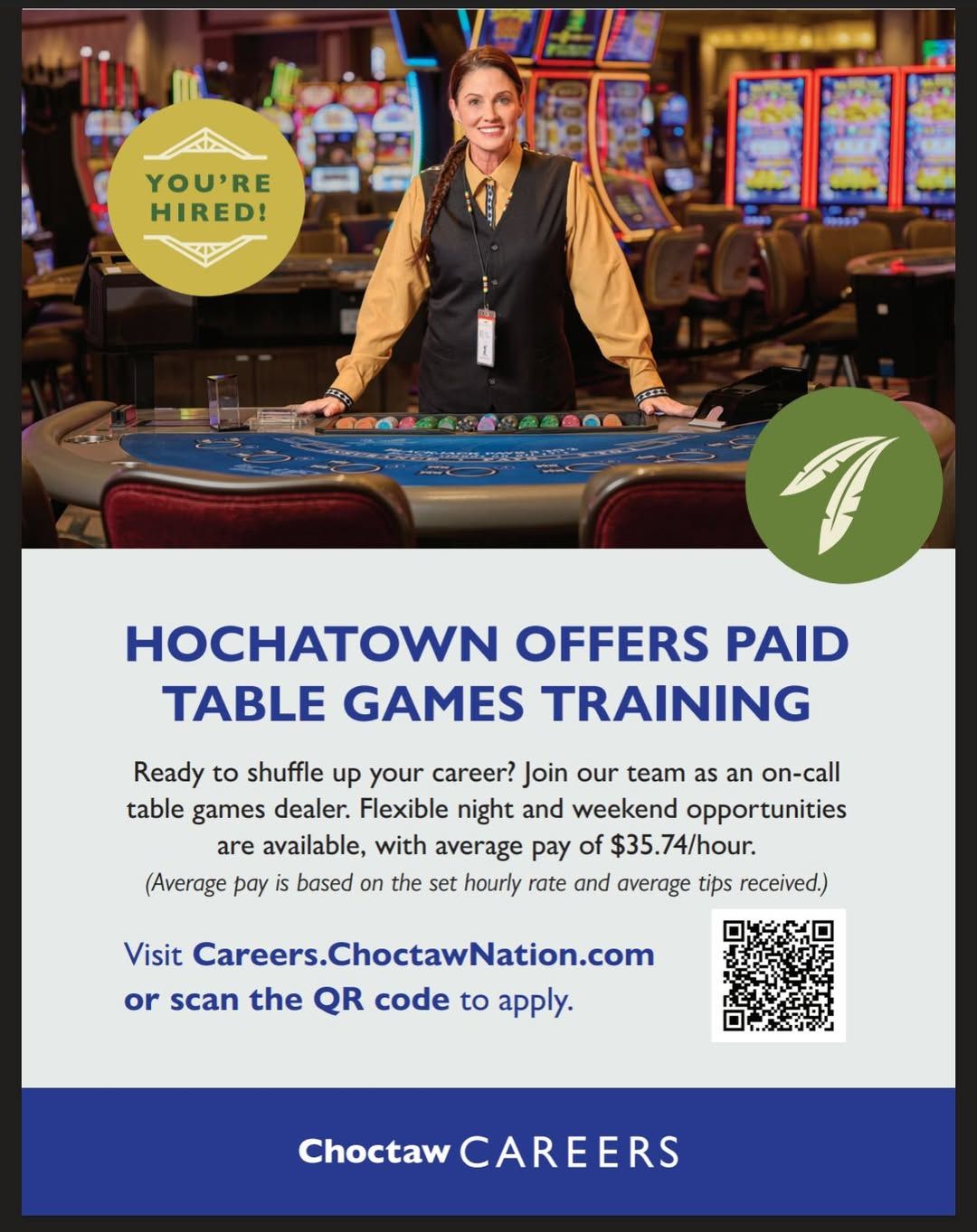 On-Call Table Games Dealer (Training Class Job Fair) image