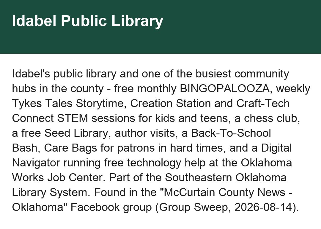 Idabel Public Library