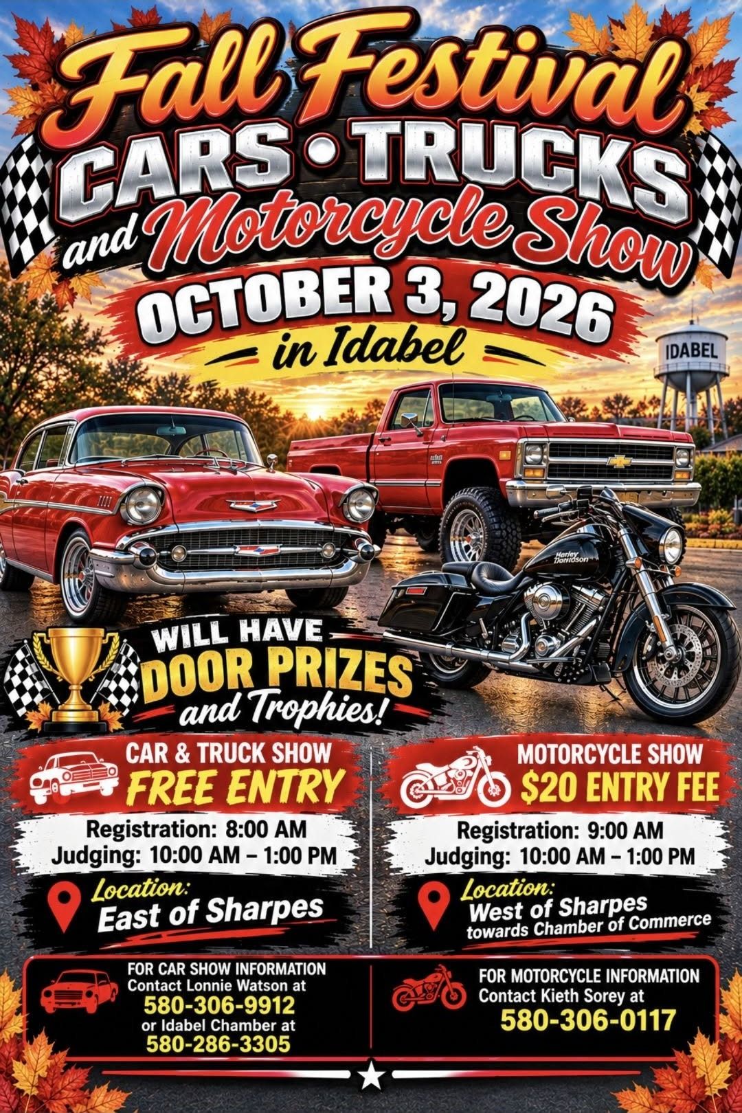 Fall Festival Car, Truck & Motorcycle Show in Idabel flyer