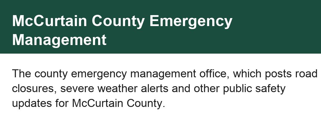 McCurtain County Emergency Management