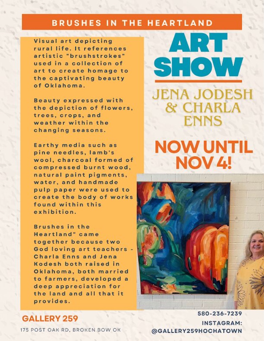 Brushes in the Heartland Art Show at Gallery 259 flyer