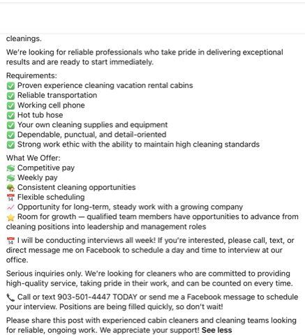 Experienced Cabin Cleaner (Individuals & Cleaning Teams) image