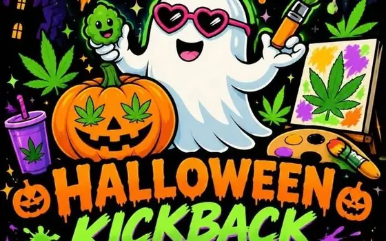 Drank Dank & Paint Halloween Kickback flyer