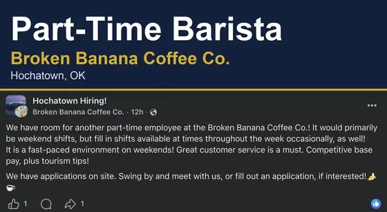 Part-Time Barista image