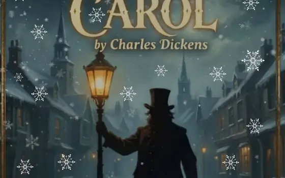 A Christmas Carol by the Broken Bow Theatrical Society flyer