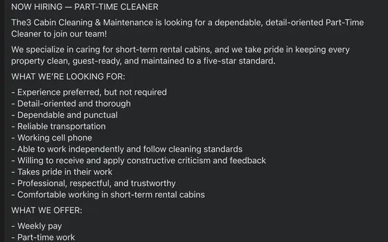 Part-Time Cleaner image