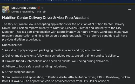 Nutrition Center Delivery Driver & Meal Prep Assistant image