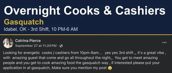 Overnight Cooks & Cashiers (3rd Shift) image