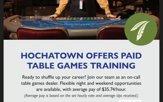 On-Call Table Games Dealer (Training Class Job Fair) image